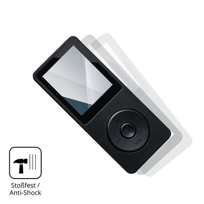 Schutz gegen Kratzer auf dem Coalwop MP3 Player 64GB Glas durch Schlüssel, Stöße gegen die Tischkante oder Stürze