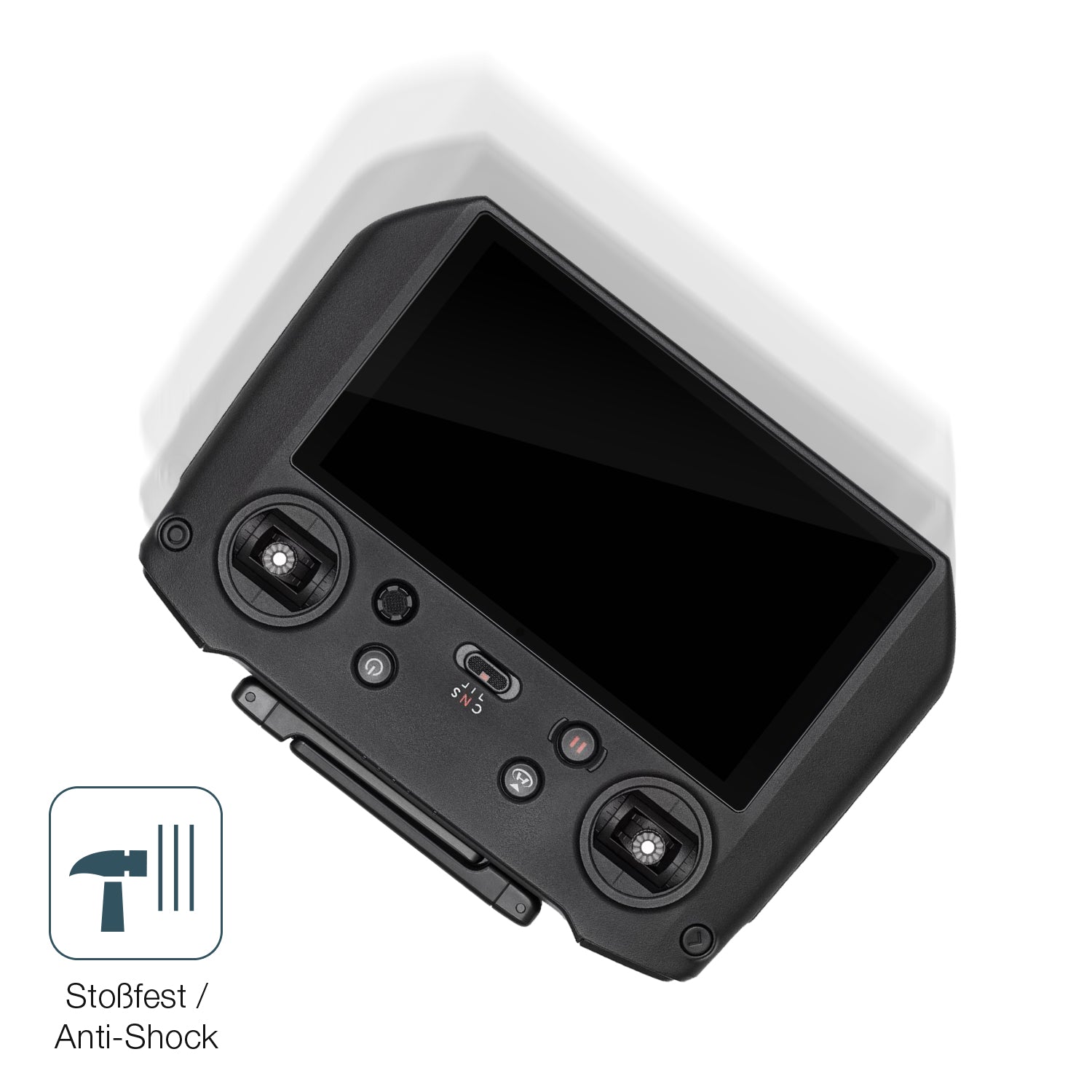 Schutz gegen Kratzer auf dem DJI RC Pro Glas durch Schlüssel, Stöße gegen die Tischkante oder Stürze