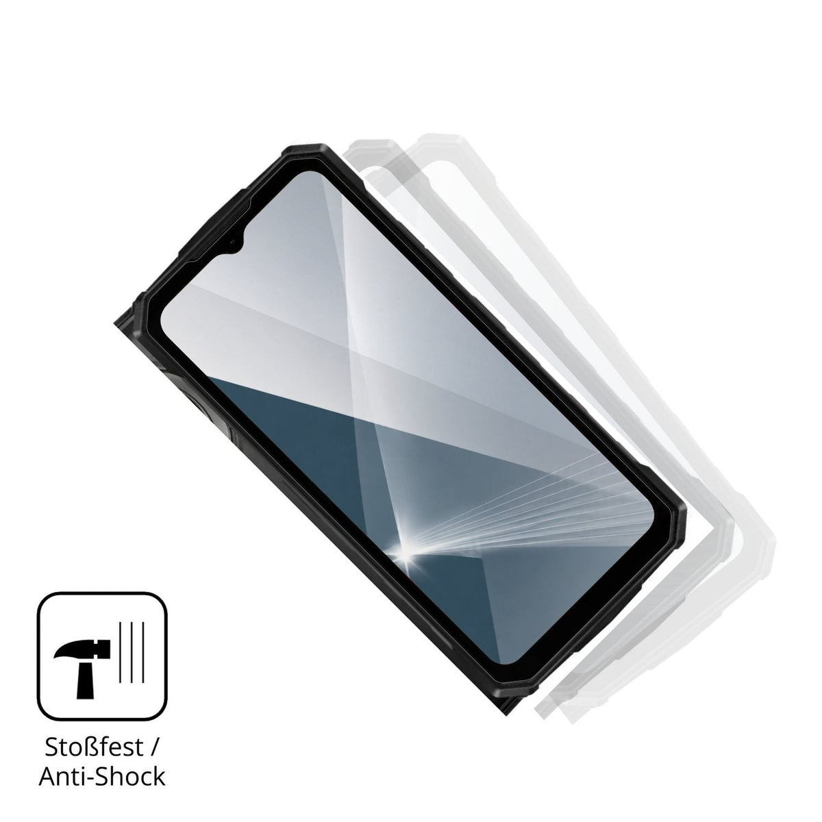 Schutz gegen Kratzer auf dem Doogee Fire 7 Max Glas durch Schlüssel, Stöße gegen die Tischkante oder Stürze