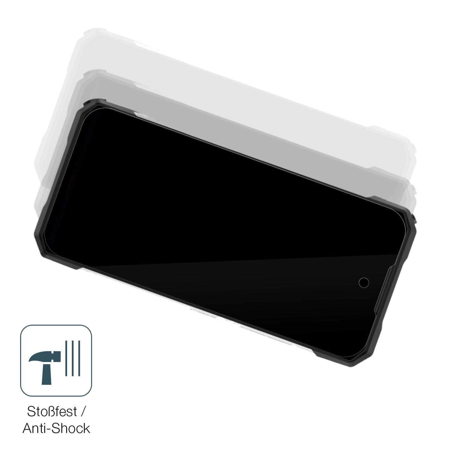 Schutz gegen Kratzer auf dem Doogee S200 5G Glas durch Schlüssel, Stöße gegen die Tischkante oder Stürze