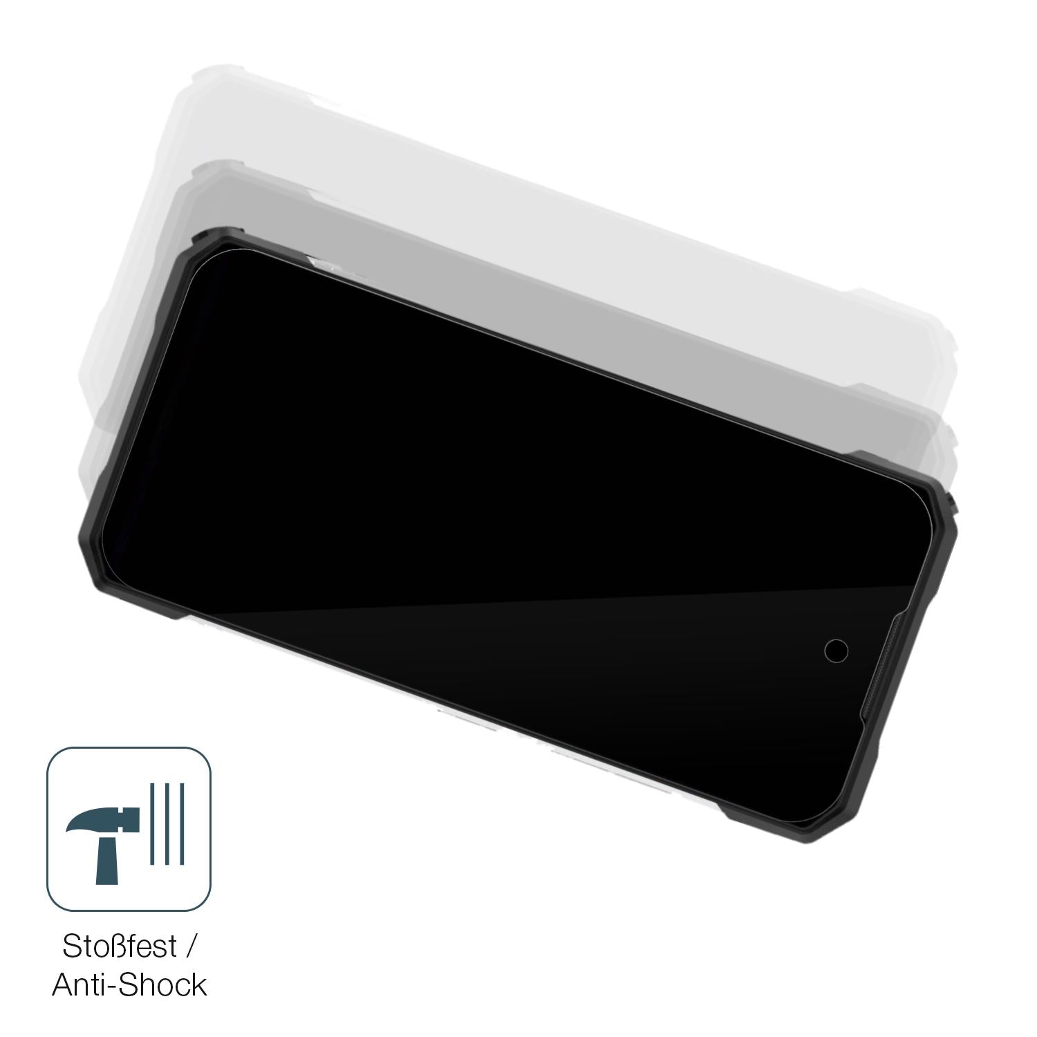Schutz gegen Kratzer auf dem Doogee S200 Max Glas durch Schlüssel, Stöße gegen die Tischkante oder Stürze
