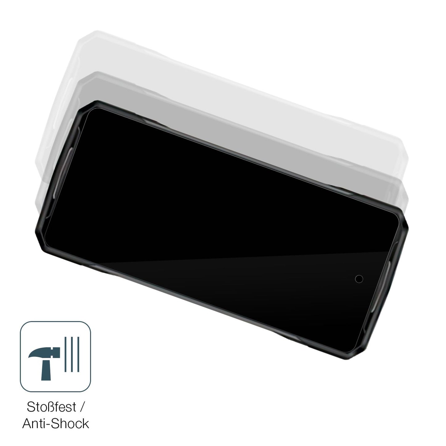 Schutz gegen Kratzer auf dem Doogee V40 Glas durch Schlüssel, Stöße gegen die Tischkante oder Stürze