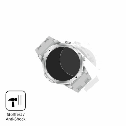 Schutz gegen Kratzer auf dem FitVigor Smartwatch 1.53 Zoll Glas durch Schlüssel, Stöße gegen die Tischkante oder Stürze