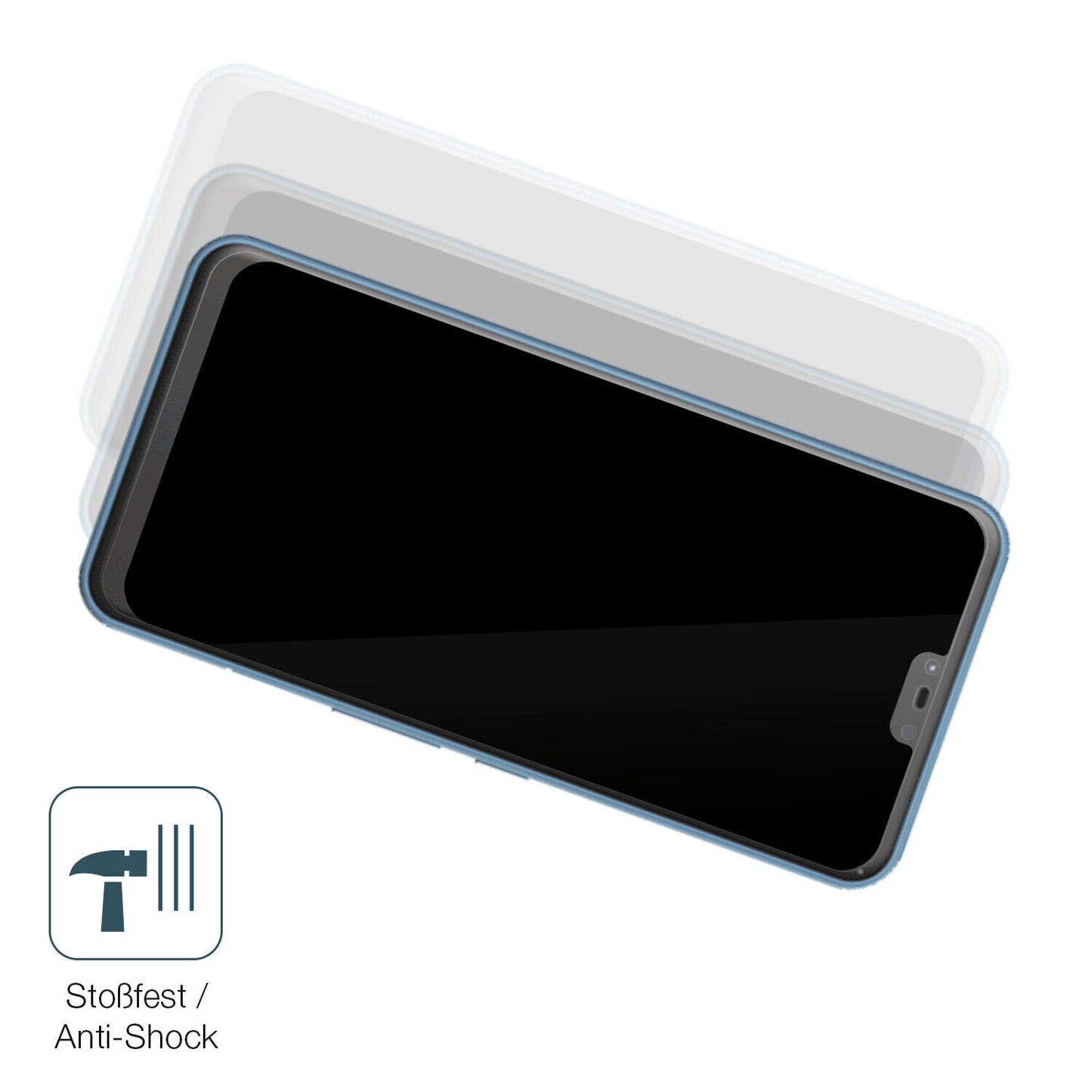 Schutz gegen Kratzer auf dem Fujitsu Arrows J Glas durch Schlüssel, Stöße gegen die Tischkante oder Stürze