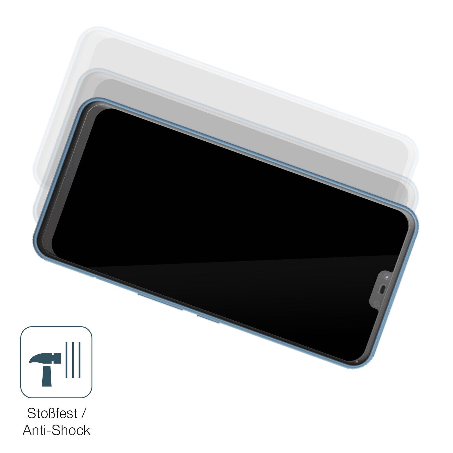 Schutz gegen Kratzer auf dem Fujitsu Arrows J Glas durch Schlüssel, Stöße gegen die Tischkante oder Stürze