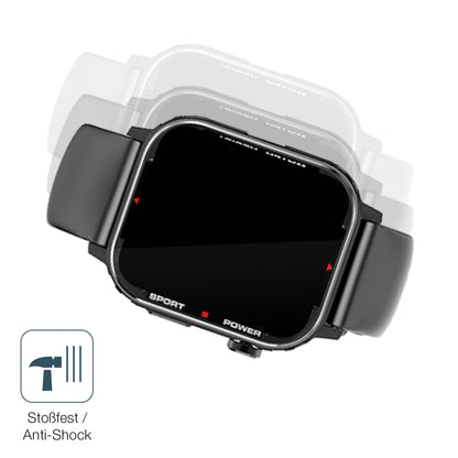 Schutz gegen Kratzer auf dem G96 Smartwatch Glas durch Schlüssel, Stöße gegen die Tischkante oder Stürze