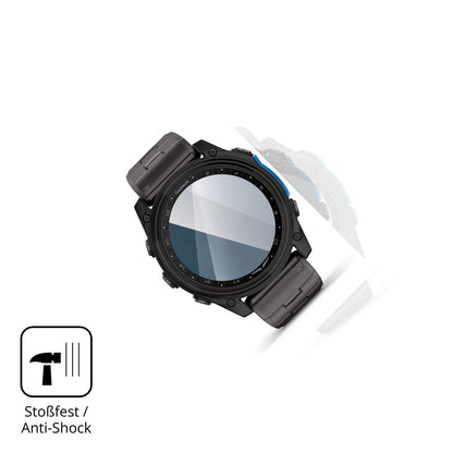Schutz gegen Kratzer auf dem Garmin D2 Mach 2 51mm Glas durch Schlüssel, Stöße gegen die Tischkante oder Stürze
