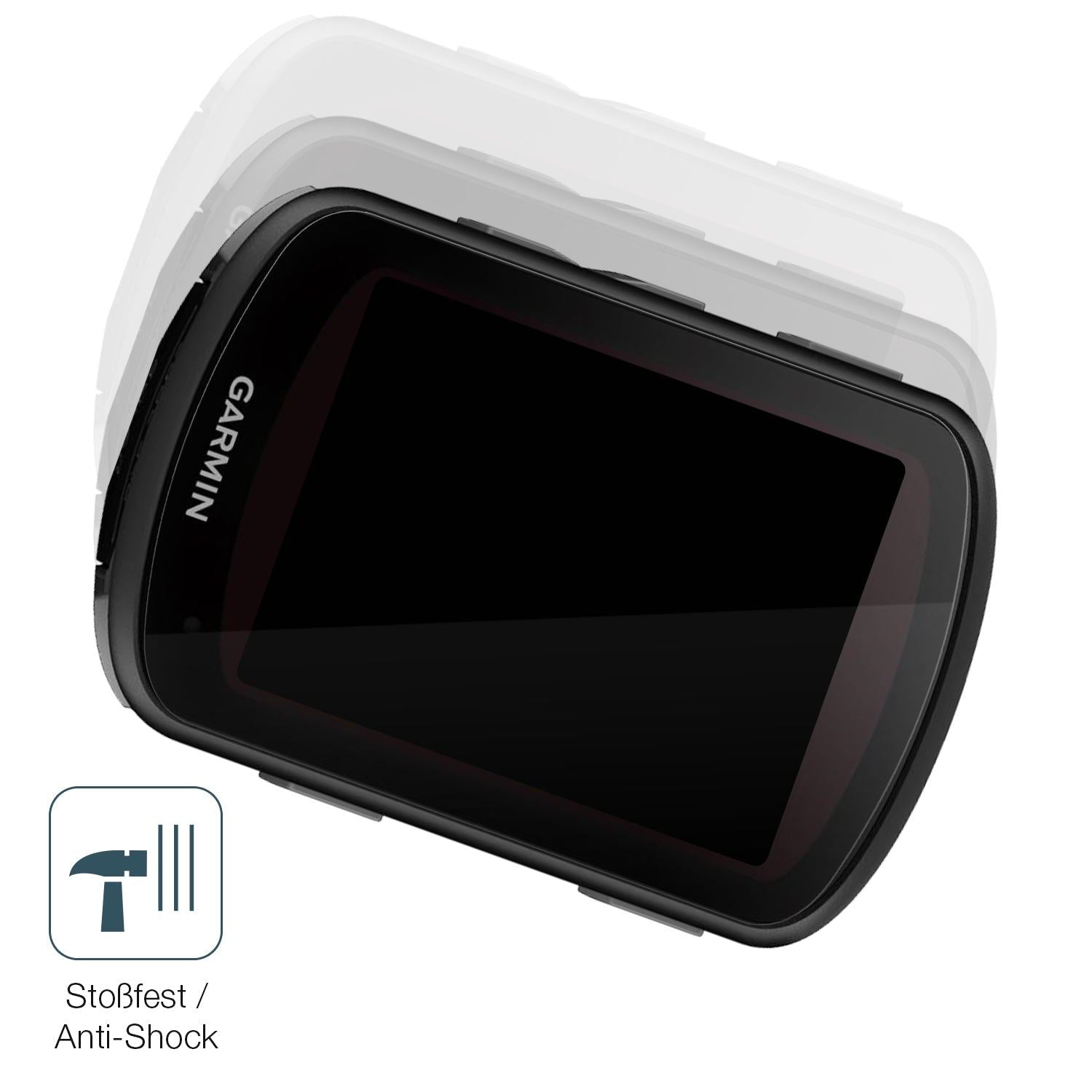 Schutz gegen Kratzer auf dem Garmin Edge 540 Solar Glas durch Schlüssel, Stöße gegen die Tischkante oder Stürze