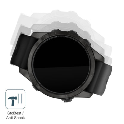 Schutz gegen Kratzer auf dem Garmin Fenix 7s Pro 47mm Glas durch Schlüssel, Stöße gegen die Tischkante oder Stürze