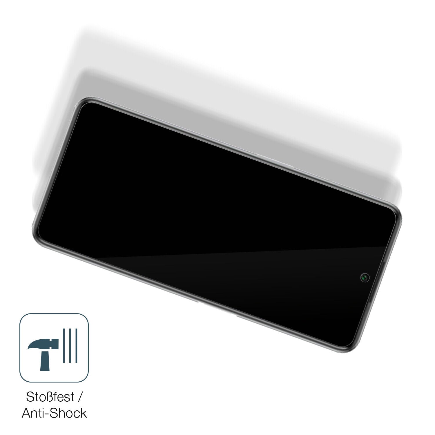 Schutz gegen Kratzer auf dem General Mobile GM22 Pro Glas durch Schlüssel, Stöße gegen die Tischkante oder Stürze