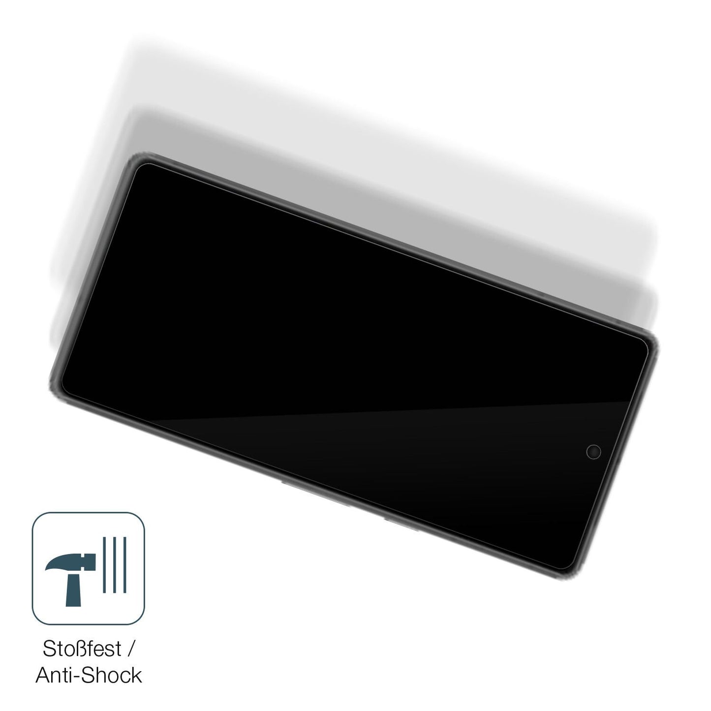 Schutz gegen Kratzer auf dem Google Pixel 7 Glas durch Schlüssel, Stöße gegen die Tischkante oder Stürze