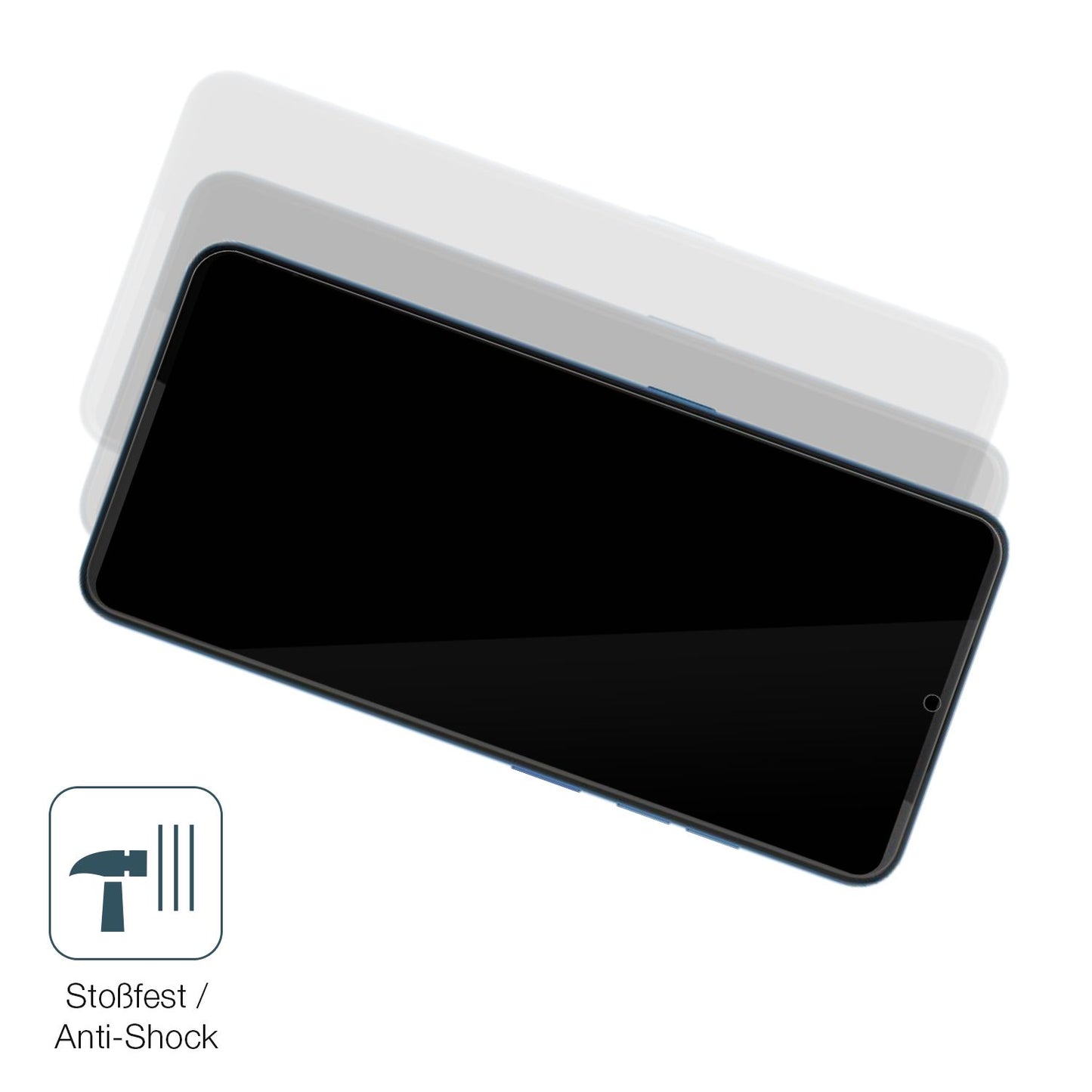 Schutz gegen Kratzer auf dem HTC Wildfire E5 Glas durch Schlüssel, Stöße gegen die Tischkante oder Stürze