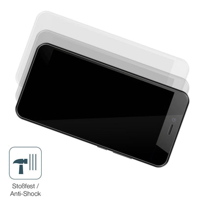 Schutz gegen Kratzer auf dem HTC Wildfire E5 Life Glas durch Schlüssel, Stöße gegen die Tischkante oder Stürze