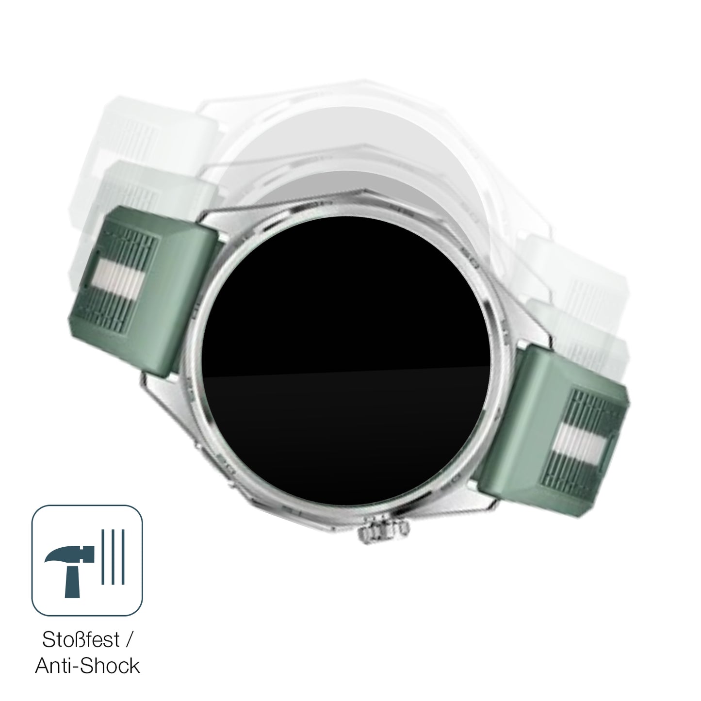 Schutz gegen Kratzer auf dem Huawei Watch GT6 46mm Glas durch Schlüssel, Stöße gegen die Tischkante oder Stürze