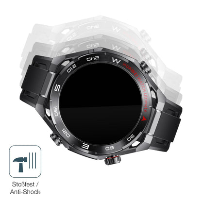 Schutz gegen Kratzer auf dem Huawei Watch Ultimate 2 Black Glas durch Schlüssel, Stöße gegen die Tischkante oder Stürze