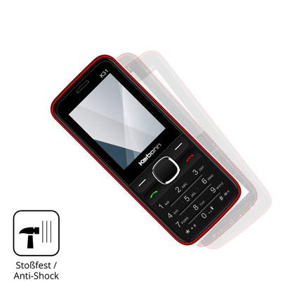 Schutz gegen Kratzer auf dem Karbonn K31 Glas durch Schlüssel, Stöße gegen die Tischkante oder Stürze