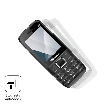 Schutz gegen Kratzer auf dem Karbonn K49 Glas durch Schlüssel, Stöße gegen die Tischkante oder Stürze