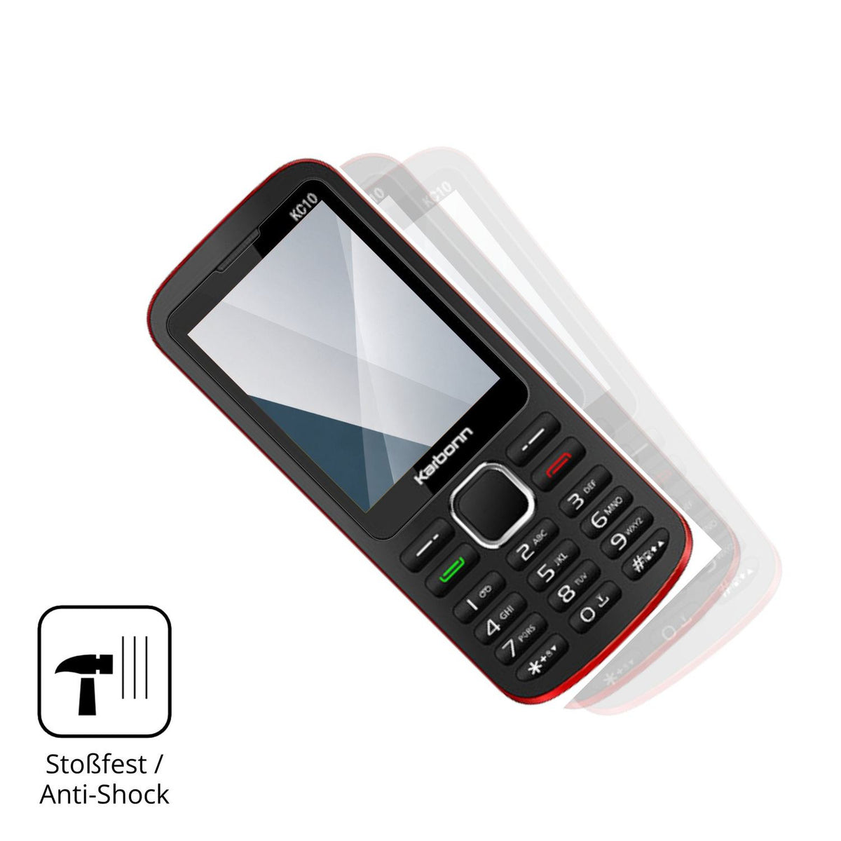 Schutz gegen Kratzer auf dem Karbonn KC10 Glas durch Schlüssel, Stöße gegen die Tischkante oder Stürze