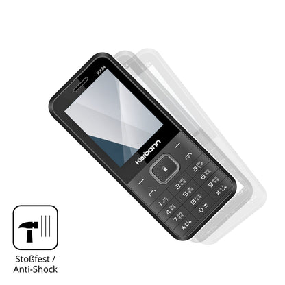 Schutz gegen Kratzer auf dem Karbonn KX24 Glas durch Schlüssel, Stöße gegen die Tischkante oder Stürze