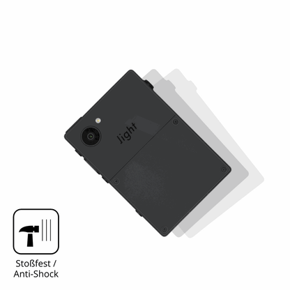 Schutz gegen Kratzer auf dem Light Phone 3 Rückseite Glas durch Schlüssel, Stöße gegen die Tischkante oder Stürze