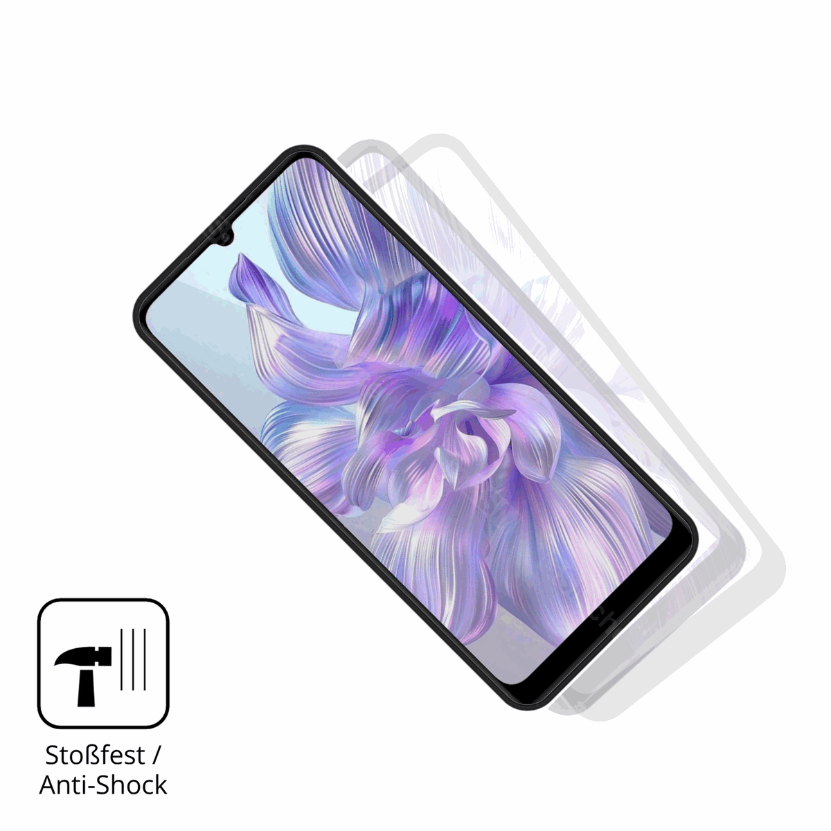 Schutz gegen Kratzer auf dem Logicom Smart Pro Glas durch Schlüssel, Stöße gegen die Tischkante oder Stürze
