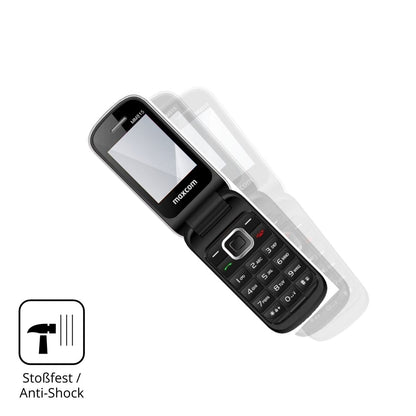 Schutz gegen Kratzer auf dem MaxCom Comfort MM815 Glas durch Schlüssel, Stöße gegen die Tischkante oder Stürze