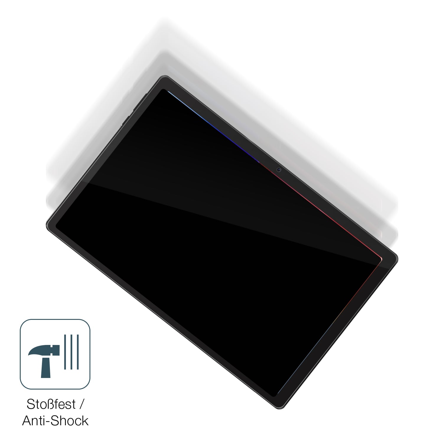 Schutz gegen Kratzer auf dem Mouikei Tablet 10 Zoll Glas durch Schlüssel, Stöße gegen die Tischkante oder Stürze