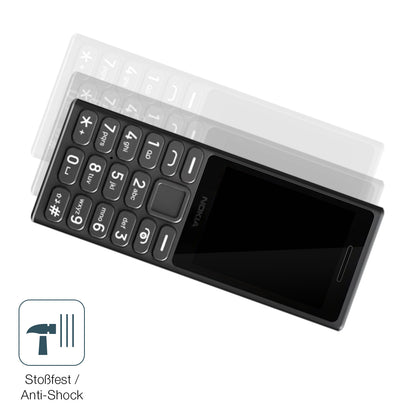Schutz gegen Kratzer auf dem Nokia 105 4G 2024 Glas durch Schlüssel, Stöße gegen die Tischkante oder Stürze