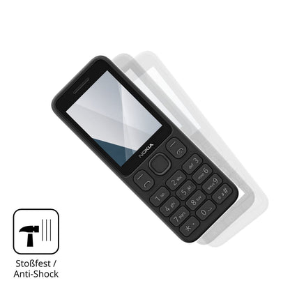 Schutz gegen Kratzer auf dem Nokia 125 Glas durch Schlüssel, Stöße gegen die Tischkante oder Stürze