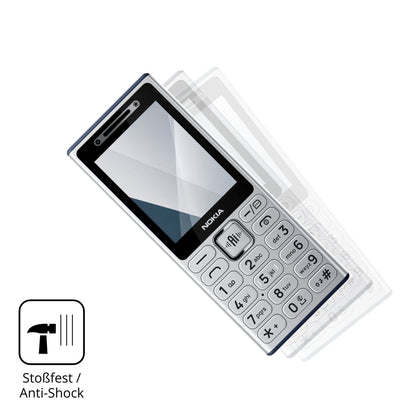 Schutz gegen Kratzer auf dem Nokia 210 4G Glas durch Schlüssel, Stöße gegen die Tischkante oder Stürze
