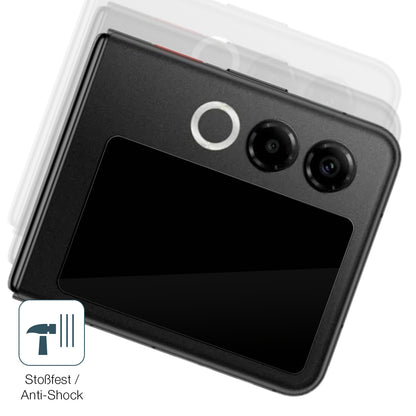 Schutz gegen Kratzer auf dem Nubia ZTE Flip 2 5G Außenseite Glas durch Schlüssel, Stöße gegen die Tischkante oder Stürze