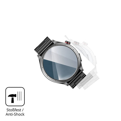 Schutz gegen Kratzer auf dem Oliimptek 1.53 Zoll Smartwatch Glas durch Schlüssel, Stöße gegen die Tischkante oder Stürze