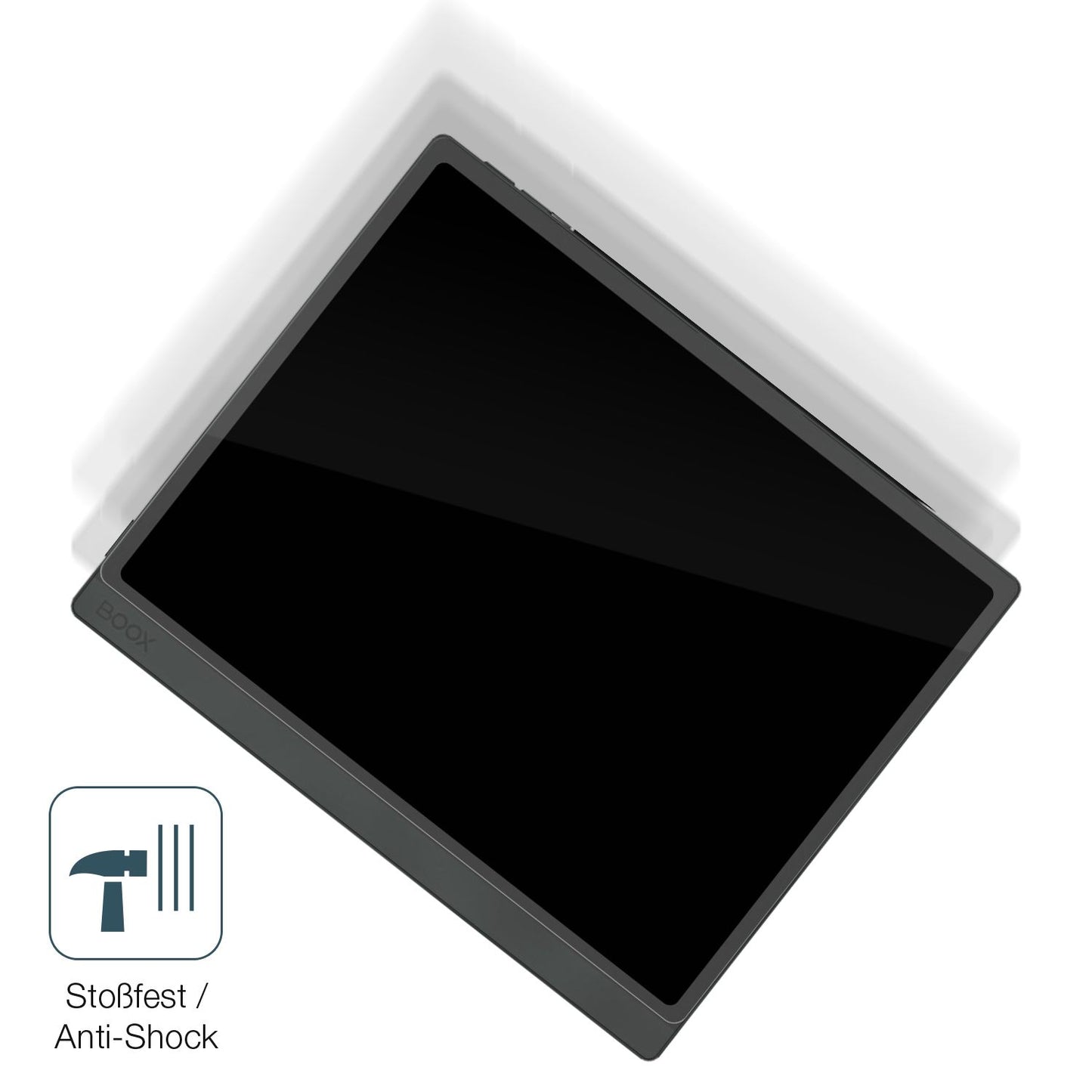 Schutz gegen Kratzer auf dem Onyx Boox Tab Ultra C Pro Glas durch Schlüssel, Stöße gegen die Tischkante oder Stürze