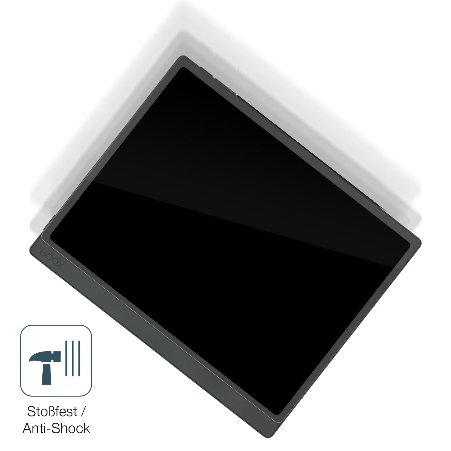 Schutz gegen Kratzer auf dem Onyx Boox Tab Ultra C Pro Glas durch Schlüssel, Stöße gegen die Tischkante oder Stürze
