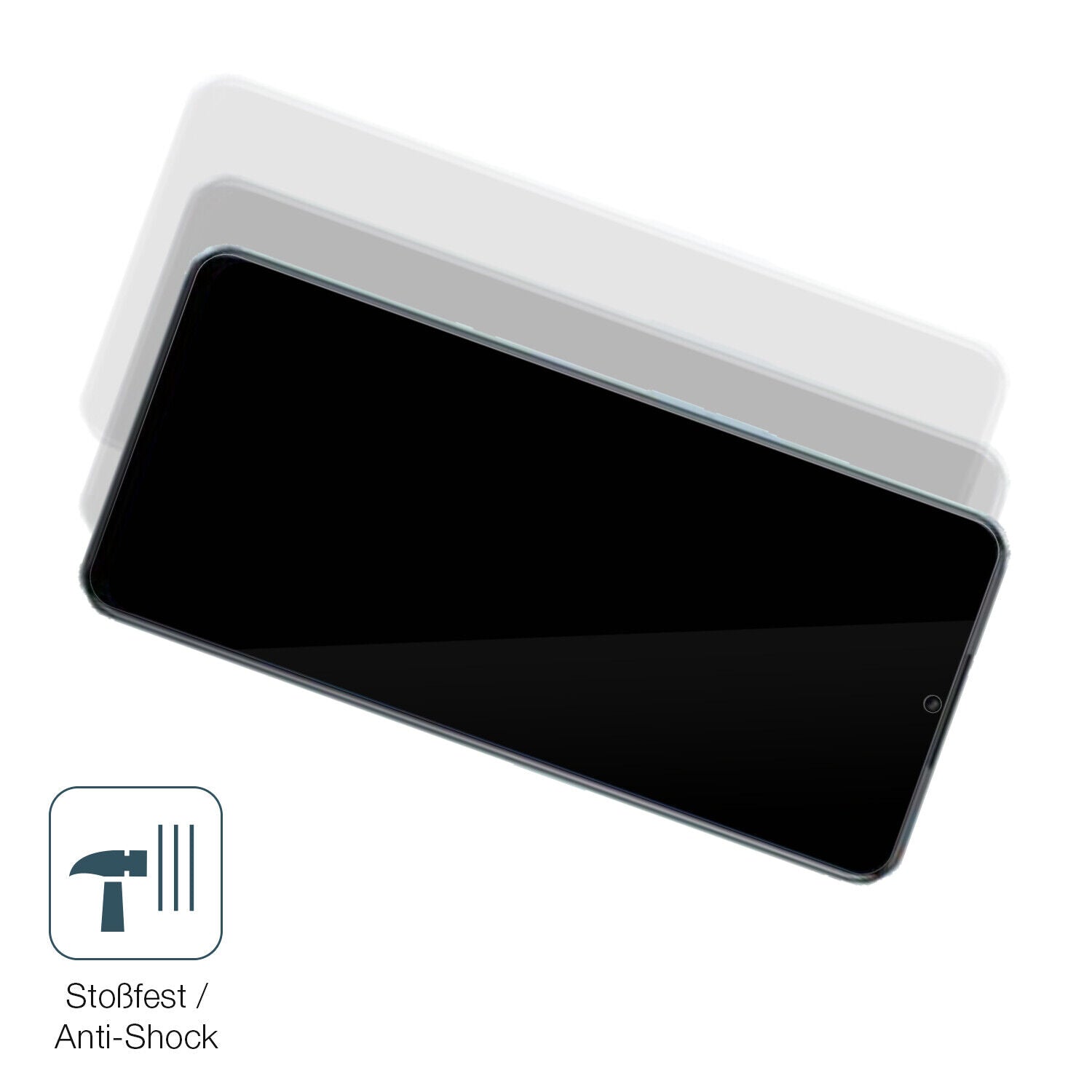 Schutz gegen Kratzer auf dem OPPO A58x Glas durch Schlüssel, Stöße gegen die Tischkante oder Stürze