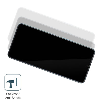 Schutz gegen Kratzer auf dem OPPO A58x Glas durch Schlüssel, Stöße gegen die Tischkante oder Stürze