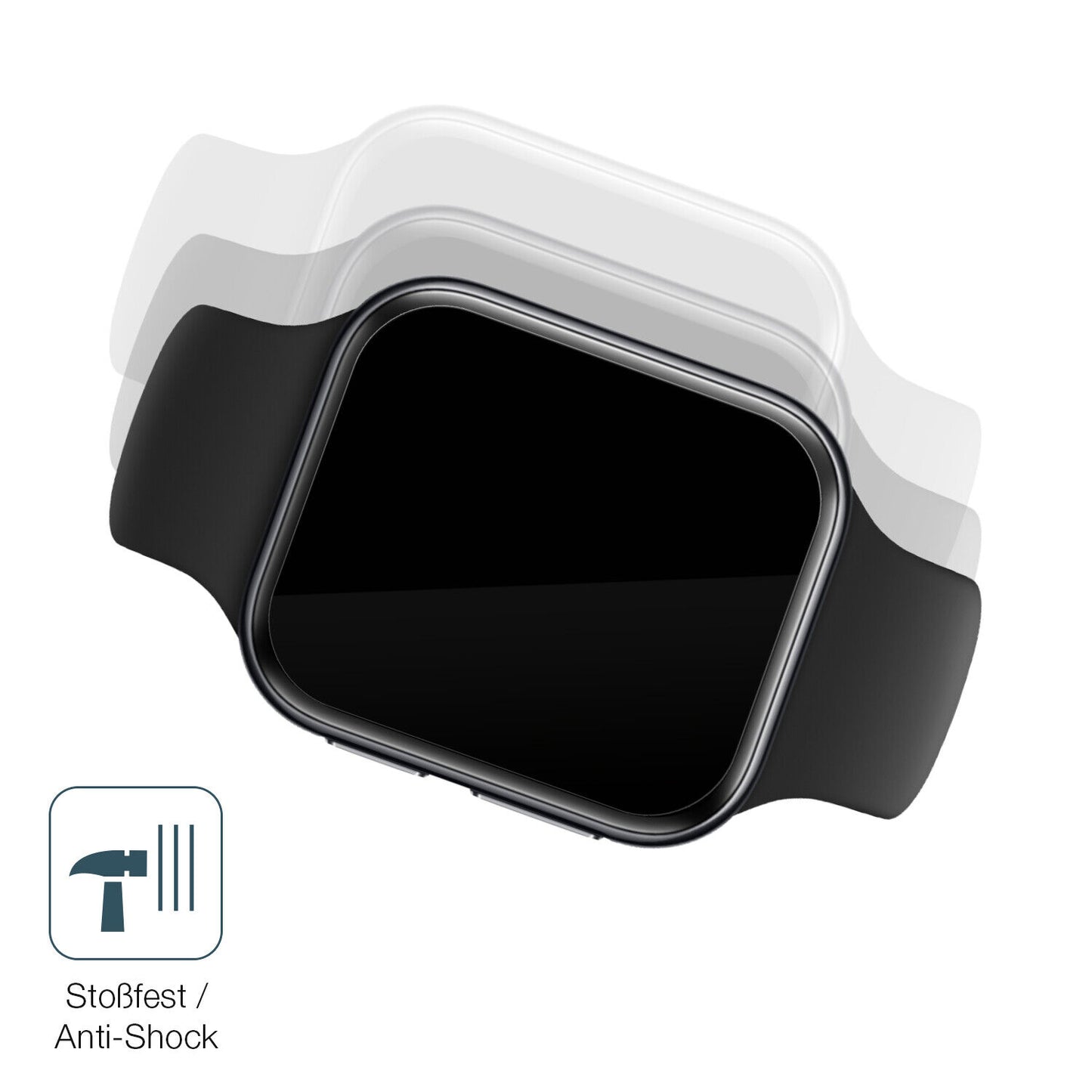 Schutz gegen Kratzer auf dem OPPO Watch 3 Glas durch Schlüssel, Stöße gegen die Tischkante oder Stürze