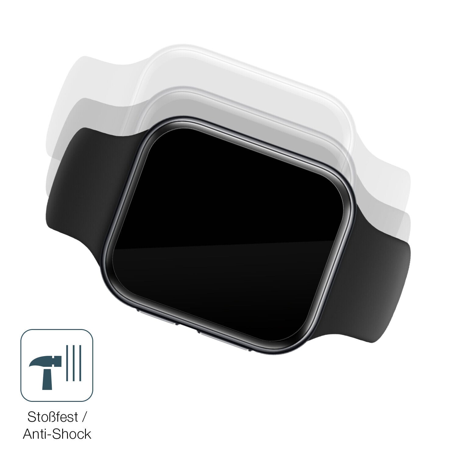 Schutz gegen Kratzer auf dem OPPO Watch 3 Glas durch Schlüssel, Stöße gegen die Tischkante oder Stürze