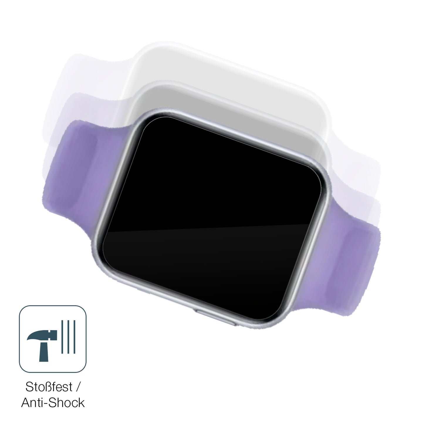 Schutz gegen Kratzer auf dem Oppo Watch SE Glas durch Schlüssel, Stöße gegen die Tischkante oder Stürze
