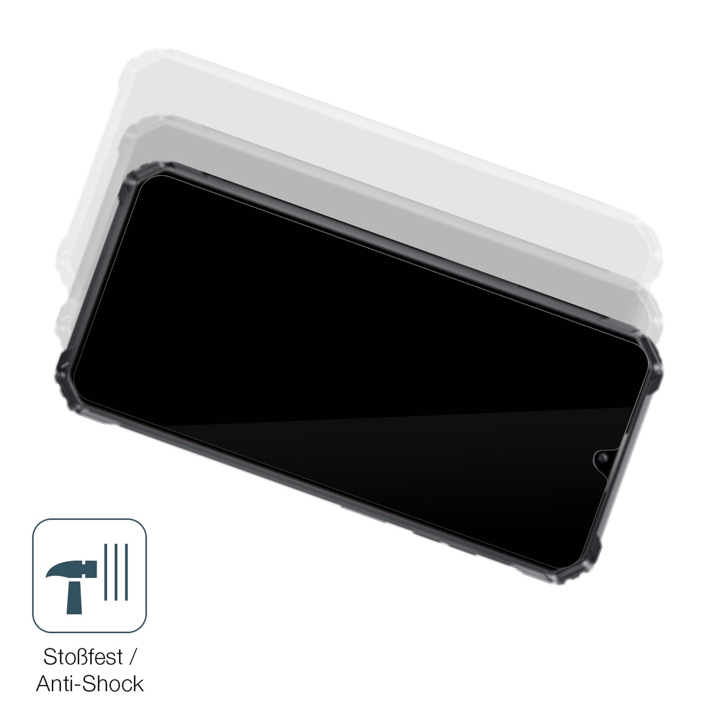 Schutz gegen Kratzer auf dem Oukitel G1 Glas durch Schlüssel, Stöße gegen die Tischkante oder Stürze