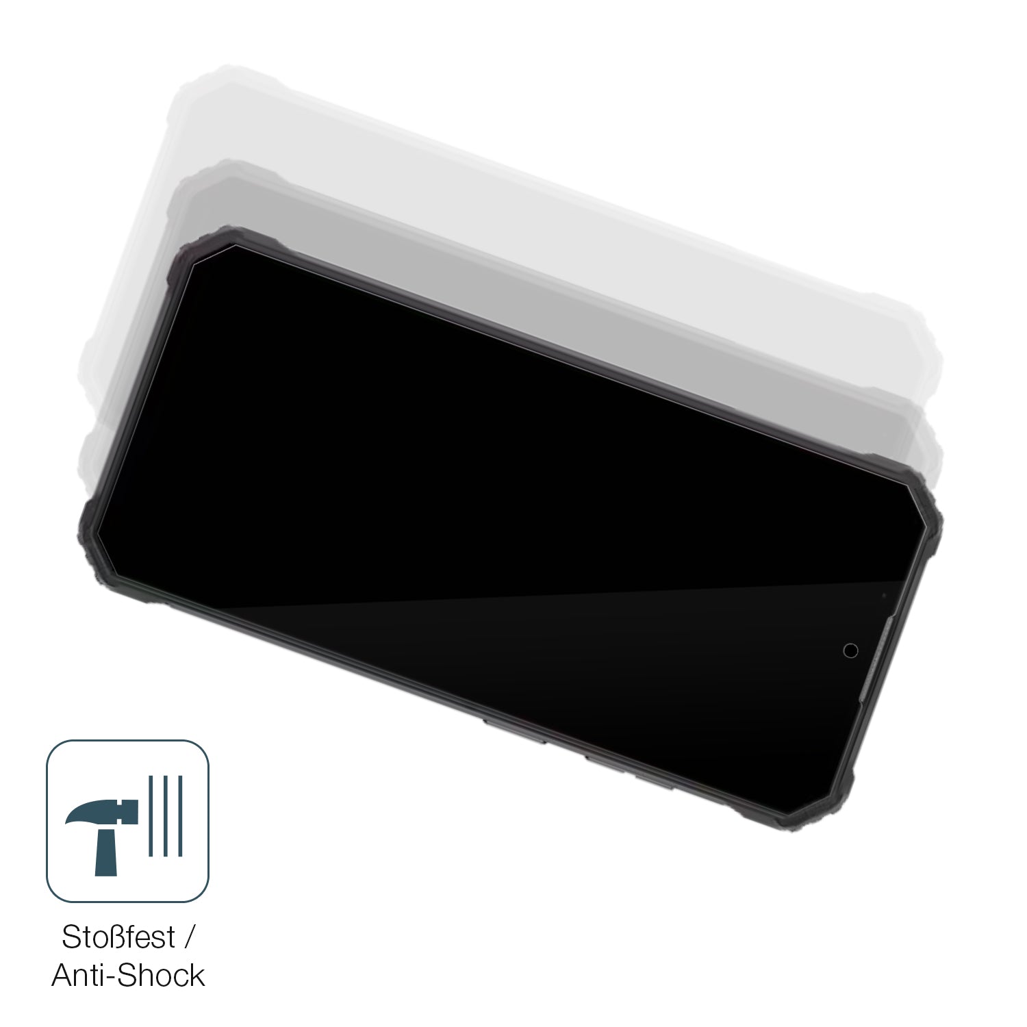 Schutz gegen Kratzer auf dem Oukitel WP23 Plus Glas durch Schlüssel, Stöße gegen die Tischkante oder Stürze