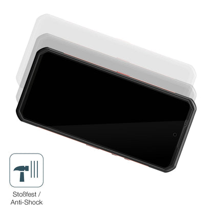 Schutz gegen Kratzer auf dem Oukitel WP300 5G Glas durch Schlüssel, Stöße gegen die Tischkante oder Stürze