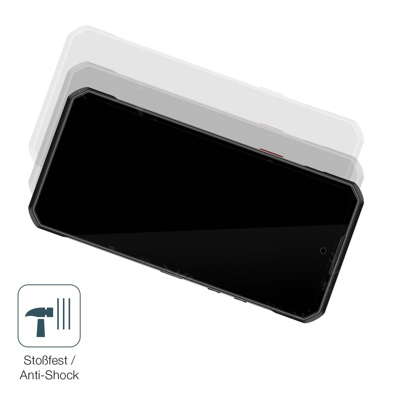 Schutz gegen Kratzer auf dem Oukitel WP60 Glas durch Schlüssel, Stöße gegen die Tischkante oder Stürze