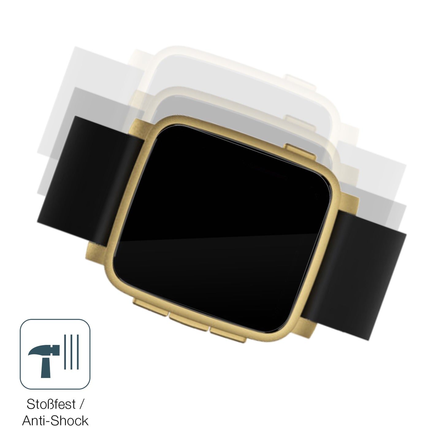 Schutz gegen Kratzer auf dem Pebble Time 2 Glas durch Schlüssel, Stöße gegen die Tischkante oder Stürze