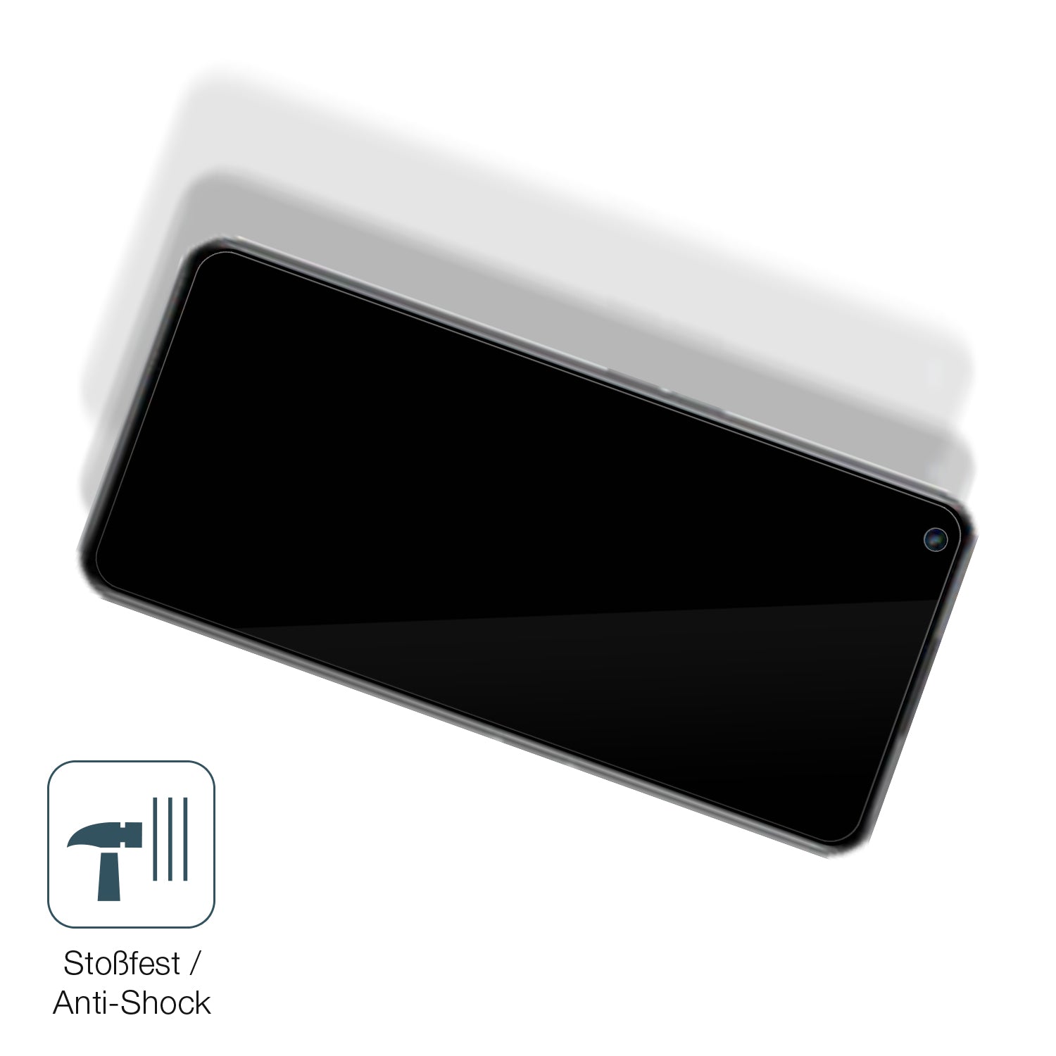 Schutz gegen Kratzer auf dem Realme Q5 Glas durch Schlüssel, Stöße gegen die Tischkante oder Stürze