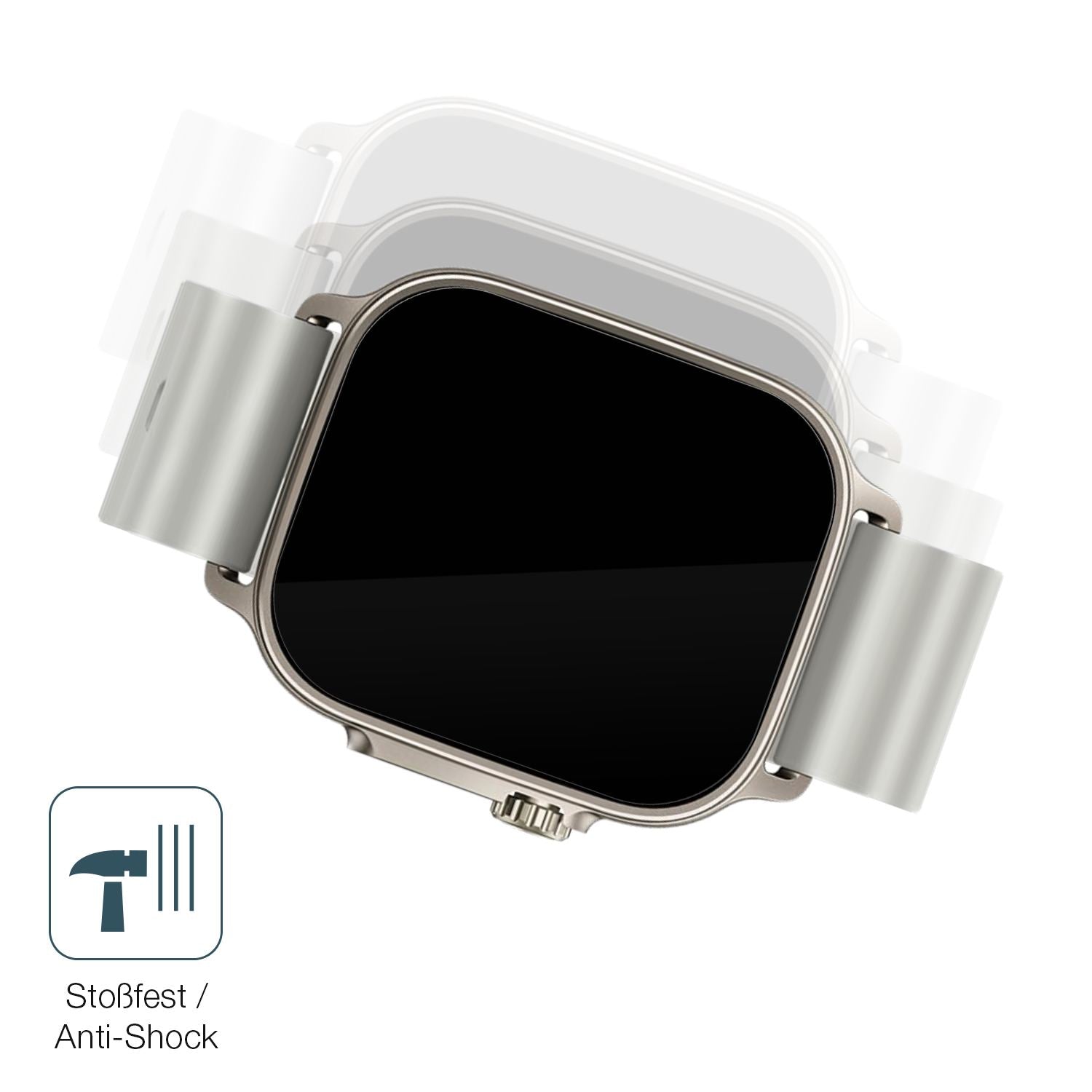 Schutz gegen Kratzer auf dem Realme Watch 5 Glas durch Schlüssel, Stöße gegen die Tischkante oder Stürze
