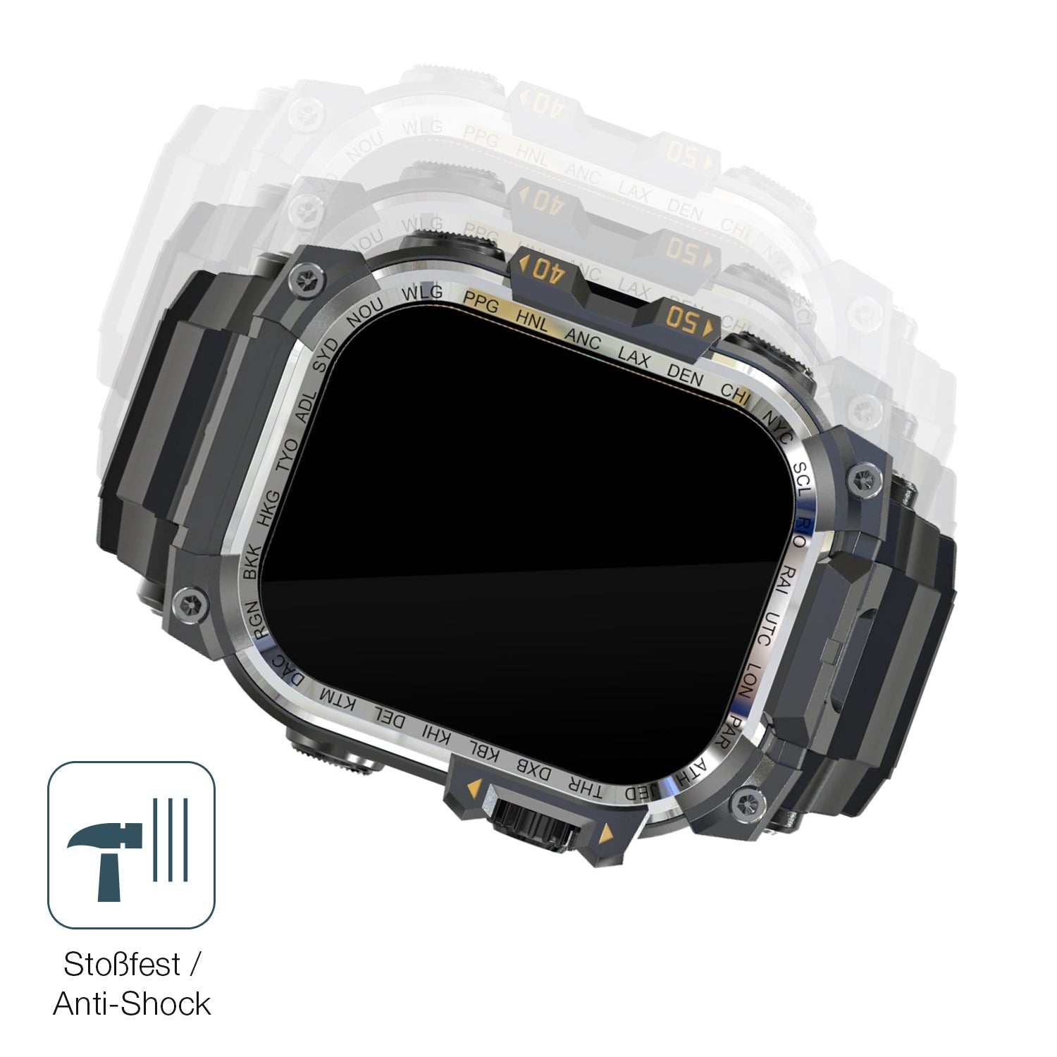 Schutz gegen Kratzer auf dem Rollme Hero X Glas durch Schlüssel, Stöße gegen die Tischkante oder Stürze
