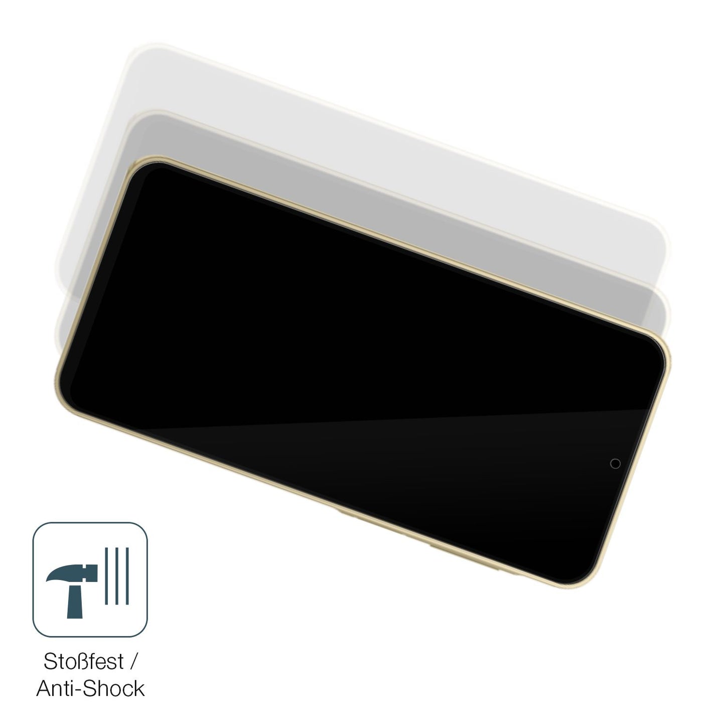 Schutz gegen Kratzer auf dem Samsung Galaxy Buddy4 Glas durch Schlüssel, Stöße gegen die Tischkante oder Stürze