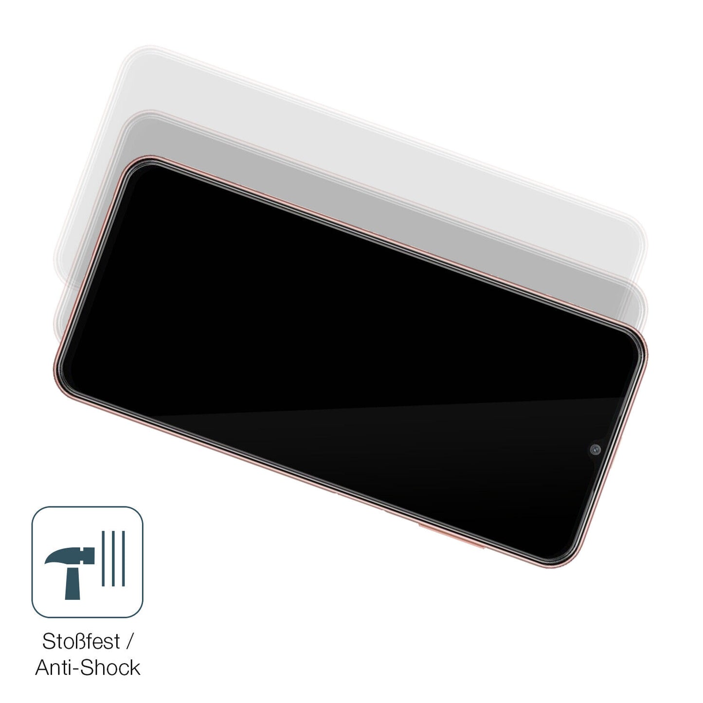 Schutz gegen Kratzer auf dem Samsung Galaxy M13 4G Glas durch Schlüssel, Stöße gegen die Tischkante oder Stürze