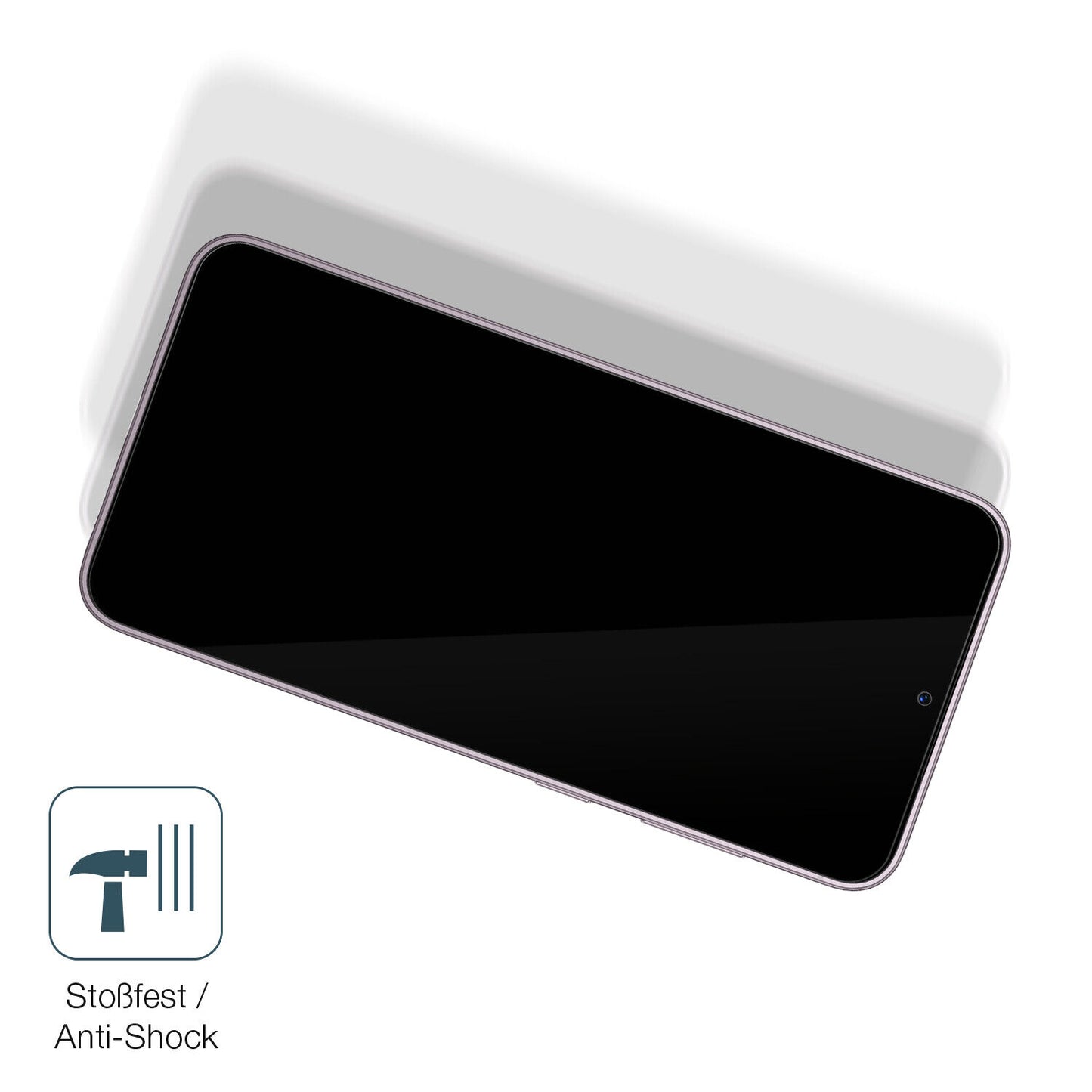 Schutz gegen Kratzer auf dem Samsung Galaxy S23 Plus Glas durch Schlüssel, Stöße gegen die Tischkante oder Stürze